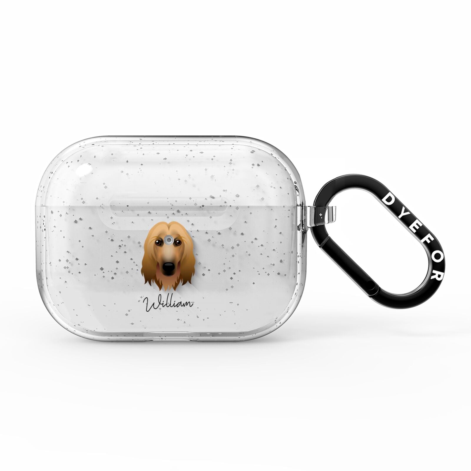 Afghan Hound Personalised AirPods Pro Glitter Case