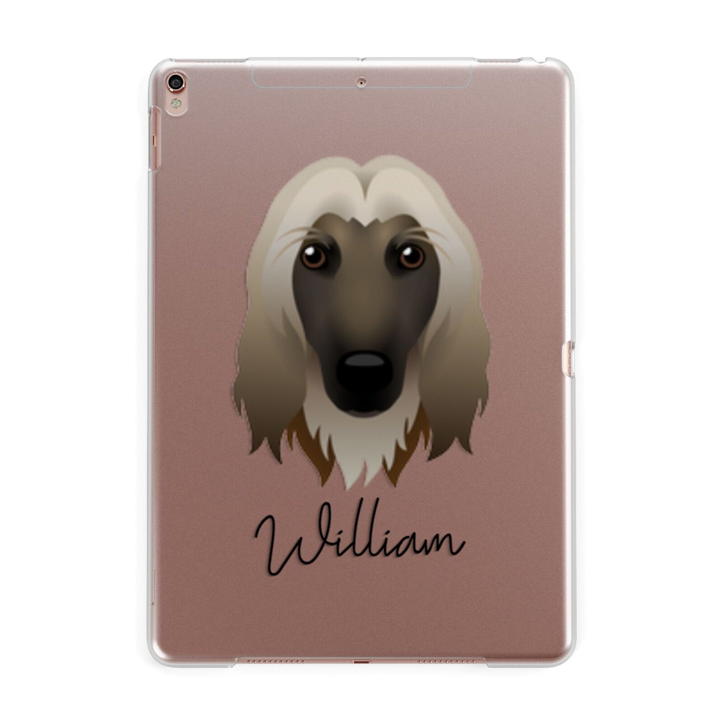 Afghan Hound Personalised Apple iPad Rose Gold Case