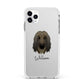 Afghan Hound Personalised Apple iPhone 11 Pro Max in Silver with White Impact Case
