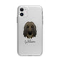 Afghan Hound Personalised Apple iPhone 11 in White with Bumper Case