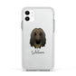 Afghan Hound Personalised Apple iPhone 11 in White with White Impact Case