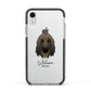 Afghan Hound Personalised Apple iPhone XR Impact Case Black Edge on Silver Phone