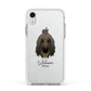 Afghan Hound Personalised Apple iPhone XR Impact Case White Edge on Silver Phone