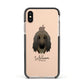Afghan Hound Personalised Apple iPhone Xs Impact Case Black Edge on Gold Phone