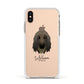 Afghan Hound Personalised Apple iPhone Xs Impact Case White Edge on Gold Phone