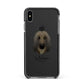 Afghan Hound Personalised Apple iPhone Xs Max Impact Case Black Edge on Black Phone