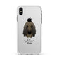 Afghan Hound Personalised Apple iPhone Xs Max Impact Case White Edge on Silver Phone