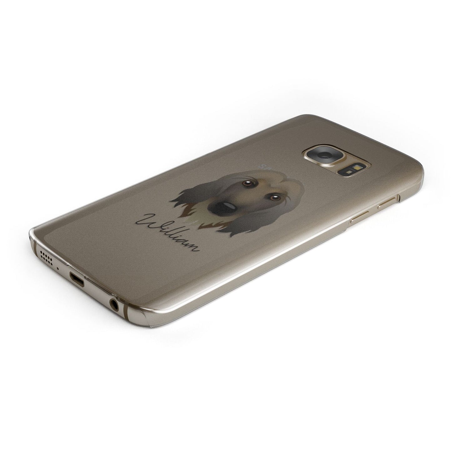 Afghan Hound Personalised Samsung Galaxy Case Bottom Cutout