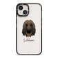 Afghan Hound Personalised iPhone 13 Black Impact Case on Silver phone