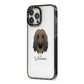 Afghan Hound Personalised iPhone 13 Pro Max Black Impact Case Side Angle on Silver phone