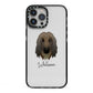 Afghan Hound Personalised iPhone 13 Pro Max Black Impact Case on Silver phone