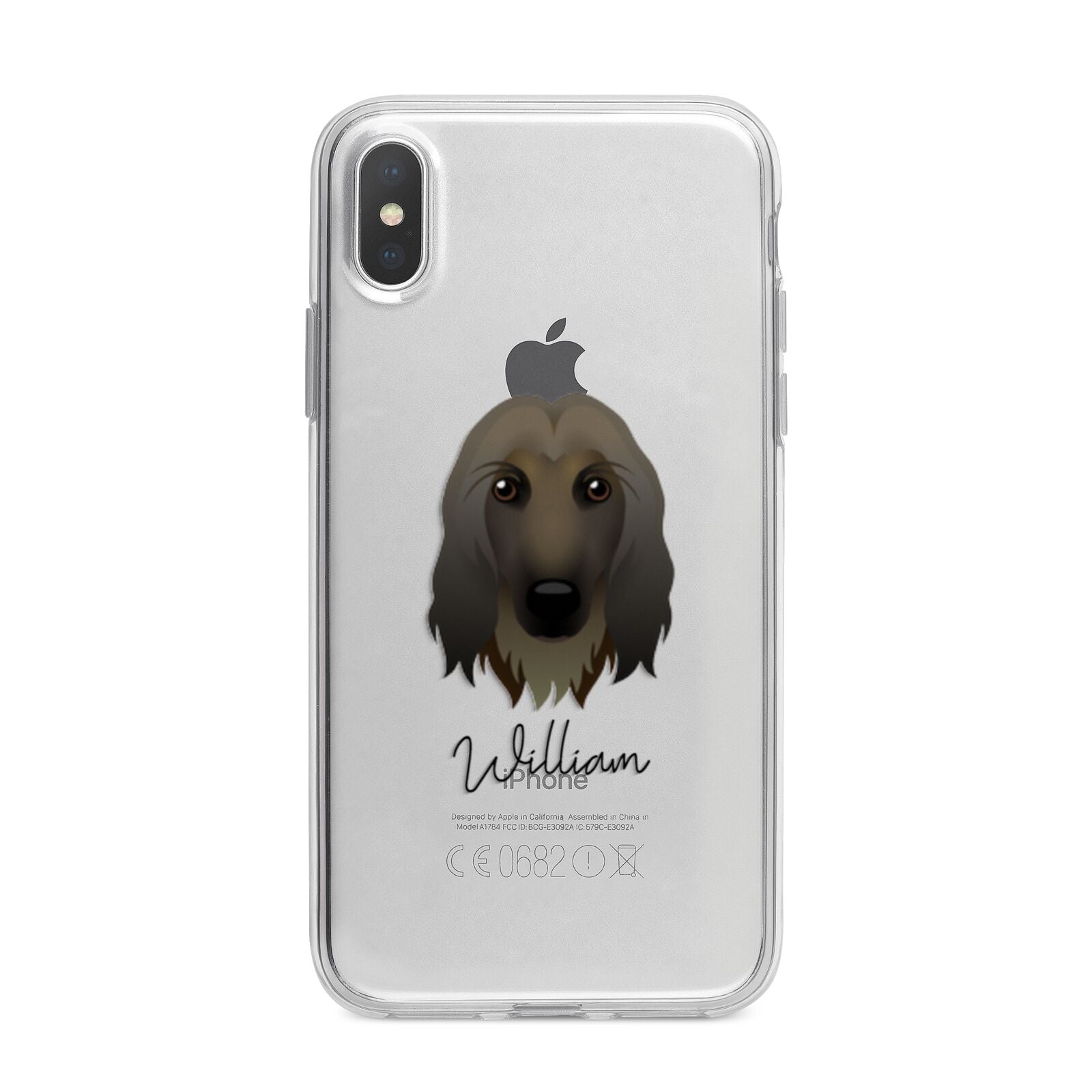 Afghan Hound Personalised iPhone X Bumper Case on Silver iPhone Alternative Image 1