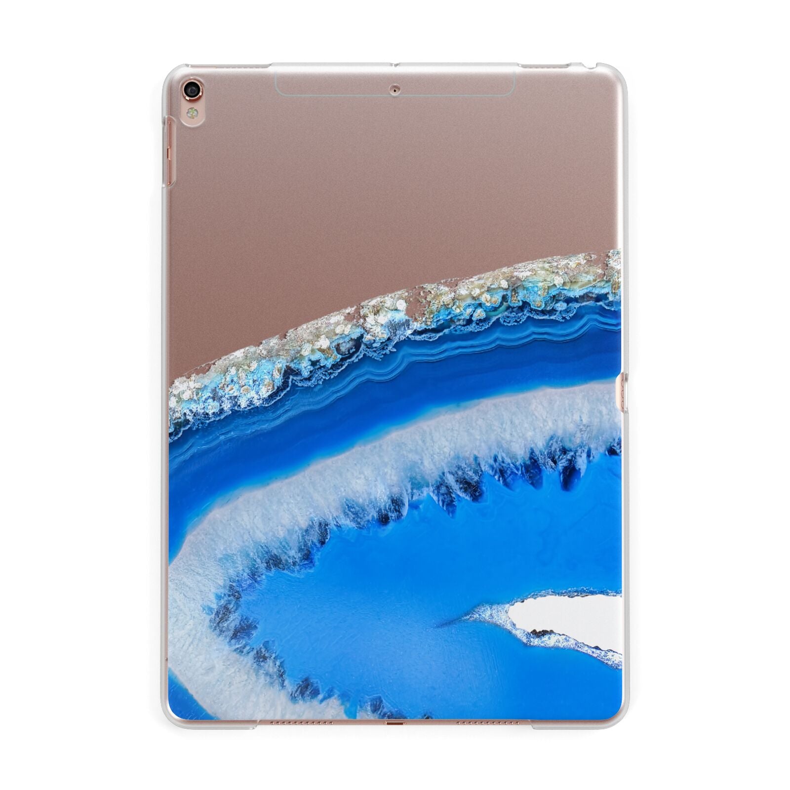 Agate Blue Apple iPad Rose Gold Case