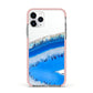 Agate Blue Apple iPhone 11 Pro in Silver with Pink Impact Case