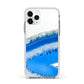 Agate Blue Apple iPhone 11 Pro in Silver with White Impact Case