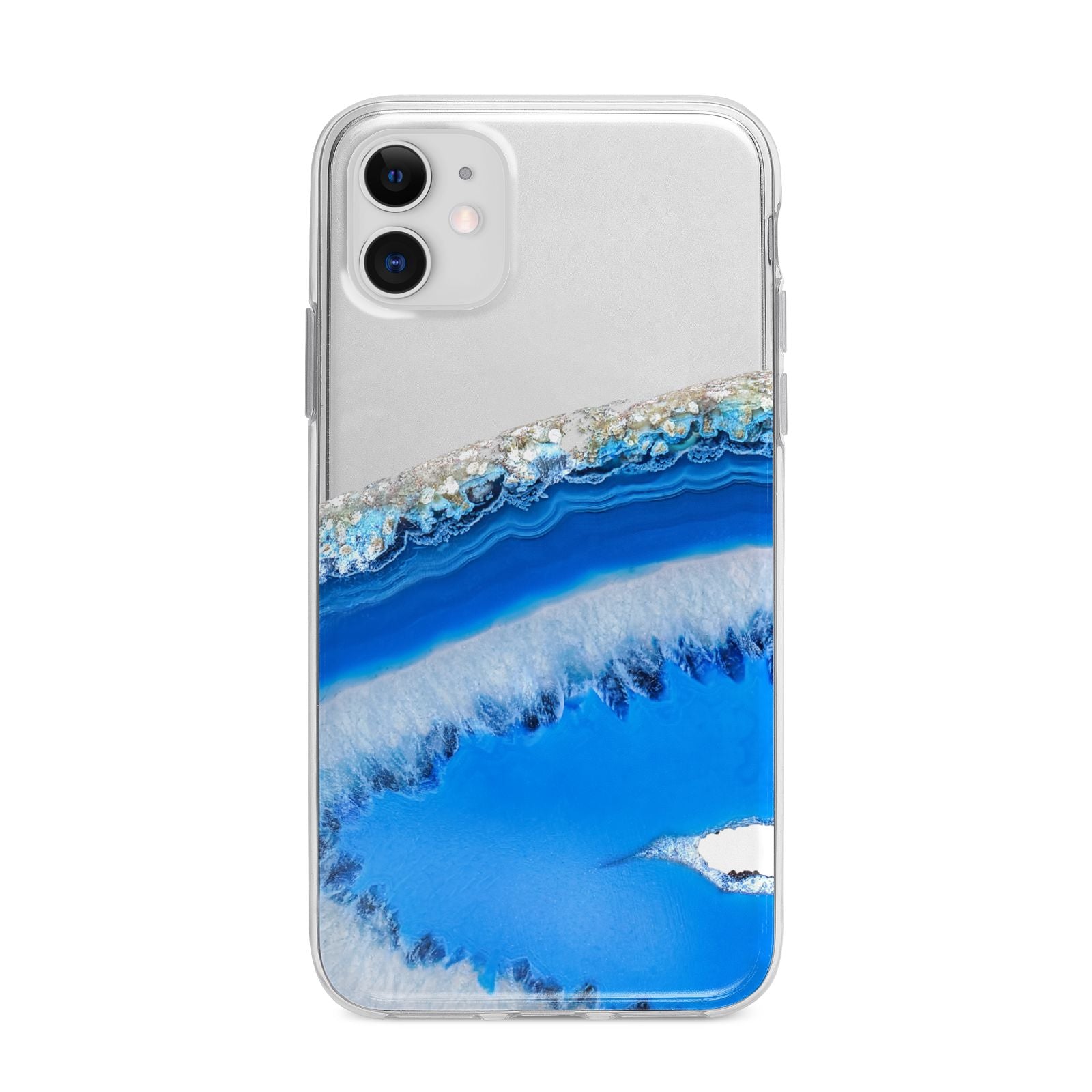 Agate Blue Apple iPhone 11 in White with Bumper Case