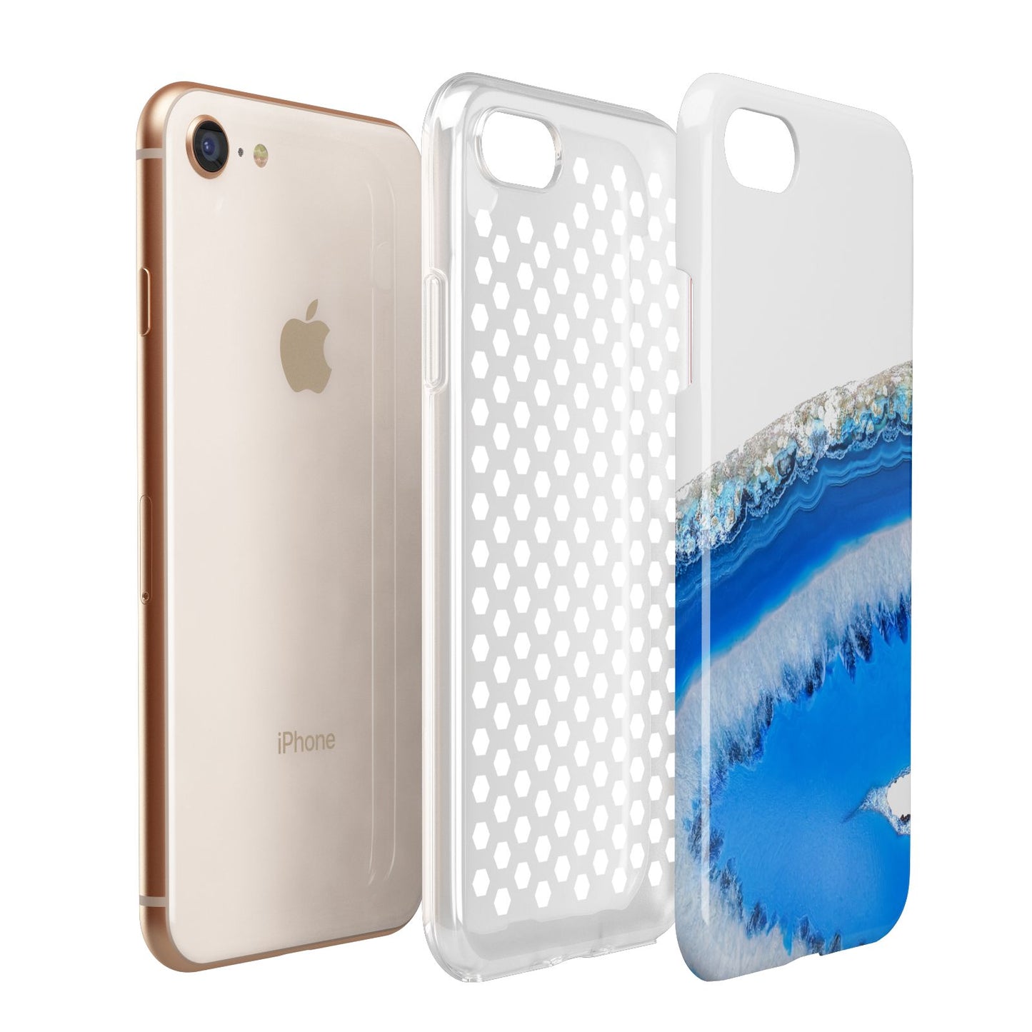 Agate Blue Apple iPhone 7 8 3D Tough Case Expanded View