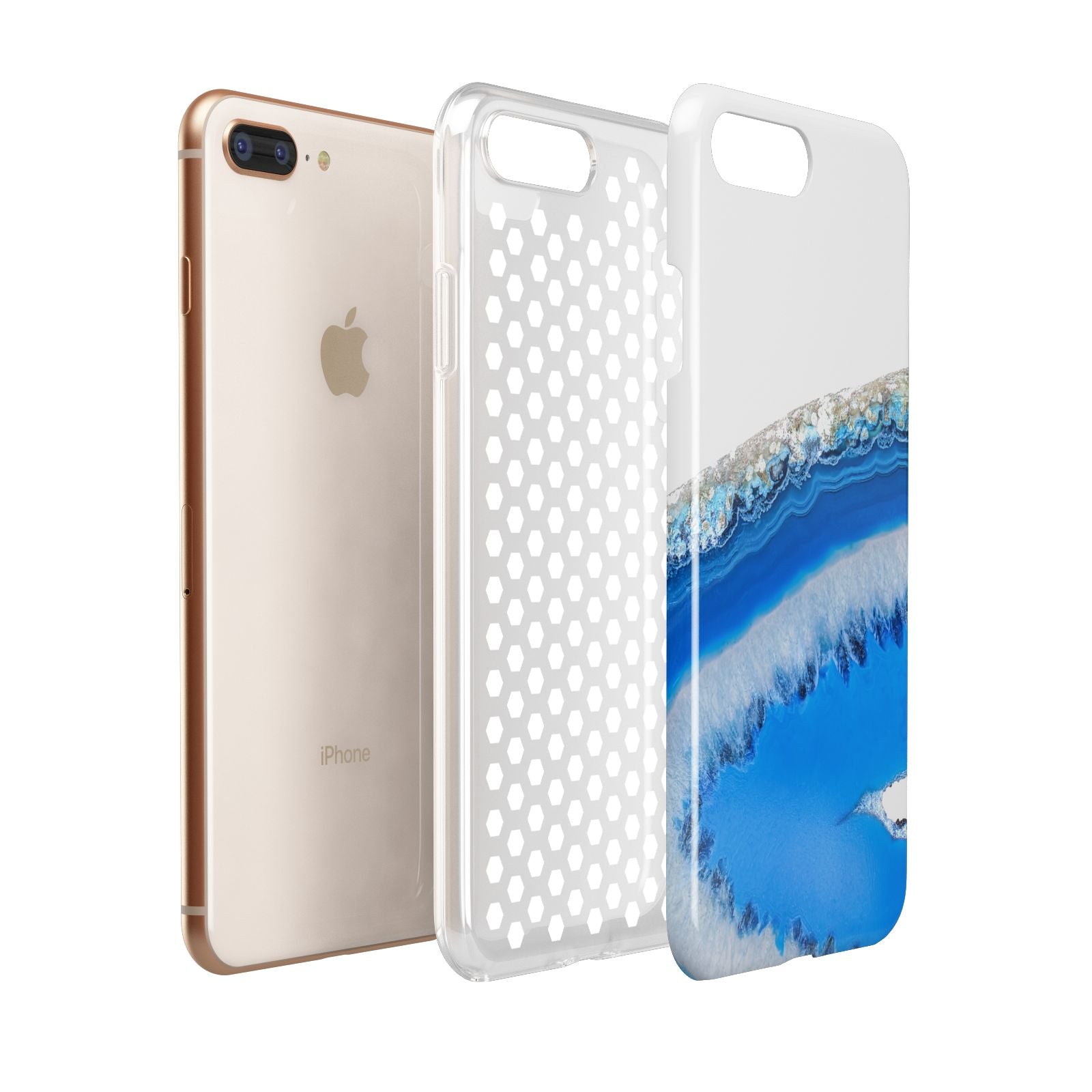 Agate Blue Apple iPhone 7 8 Plus 3D Tough Case Expanded View