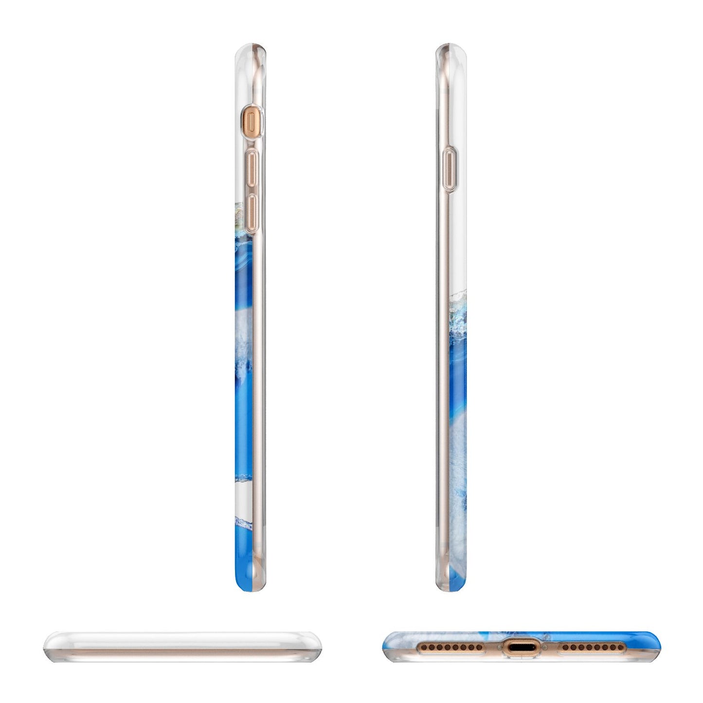 Agate Blue Apple iPhone 7 8 Plus 3D Wrap Tough Case Alternative Image Angles