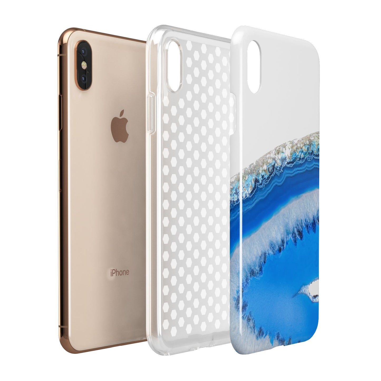 Agate Blue Apple iPhone Xs Max 3D Tough Case Expanded View