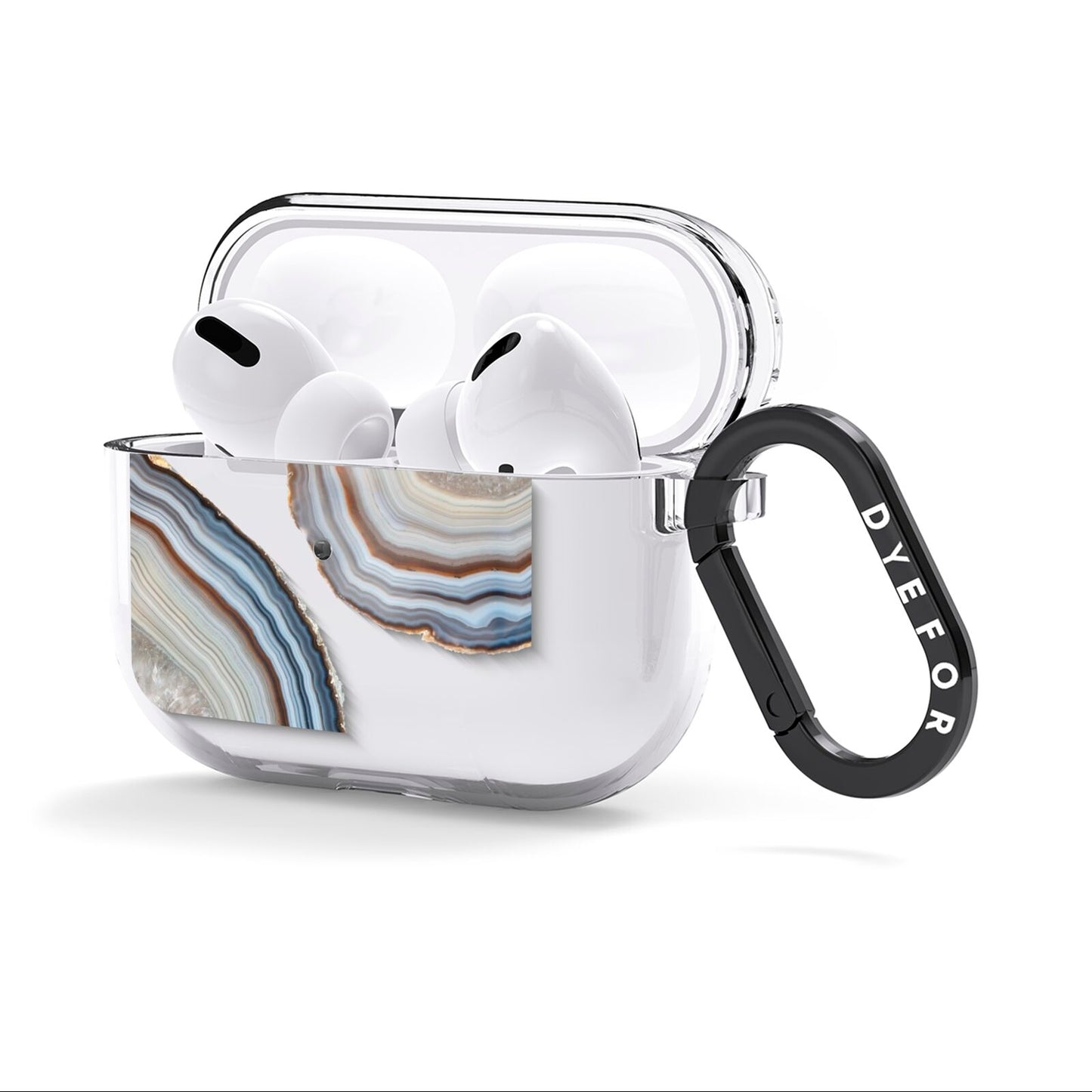 Agate Blue Grey AirPods Clear Case 3rd Gen Side Image