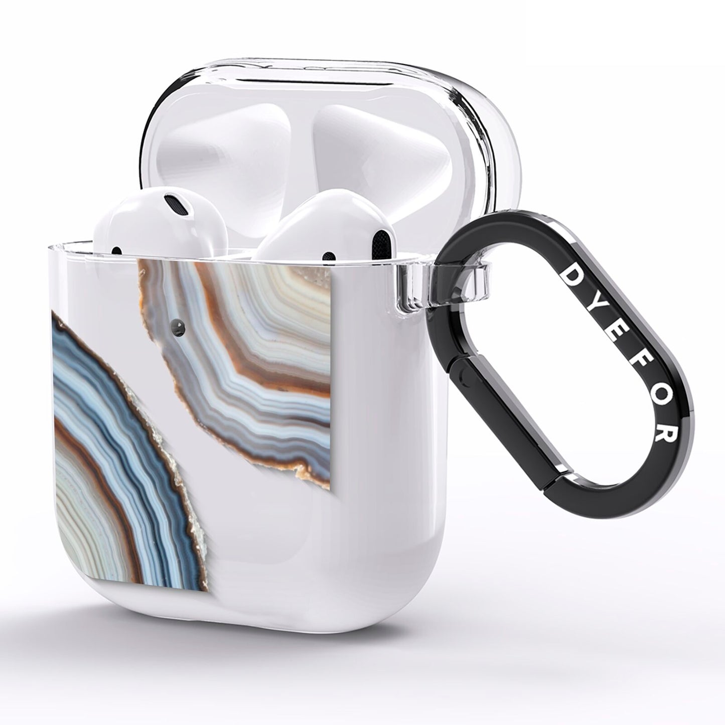 Agate Blue Grey AirPods Clear Case Side Image