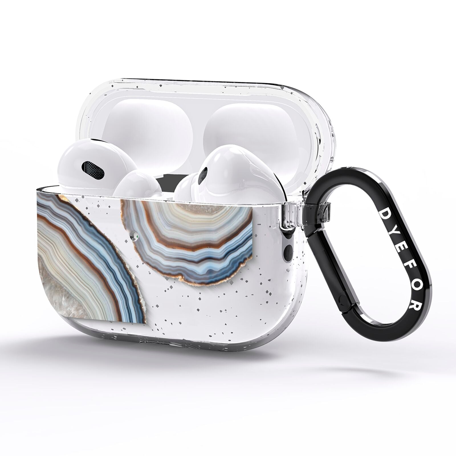Agate Blue Grey AirPods Pro Glitter Case Side Image