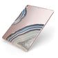 Agate Blue Grey Apple iPad Case on Rose Gold iPad Side View
