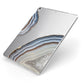 Agate Blue Grey Apple iPad Case on Silver iPad Side View