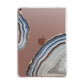 Agate Blue Grey Apple iPad Rose Gold Case