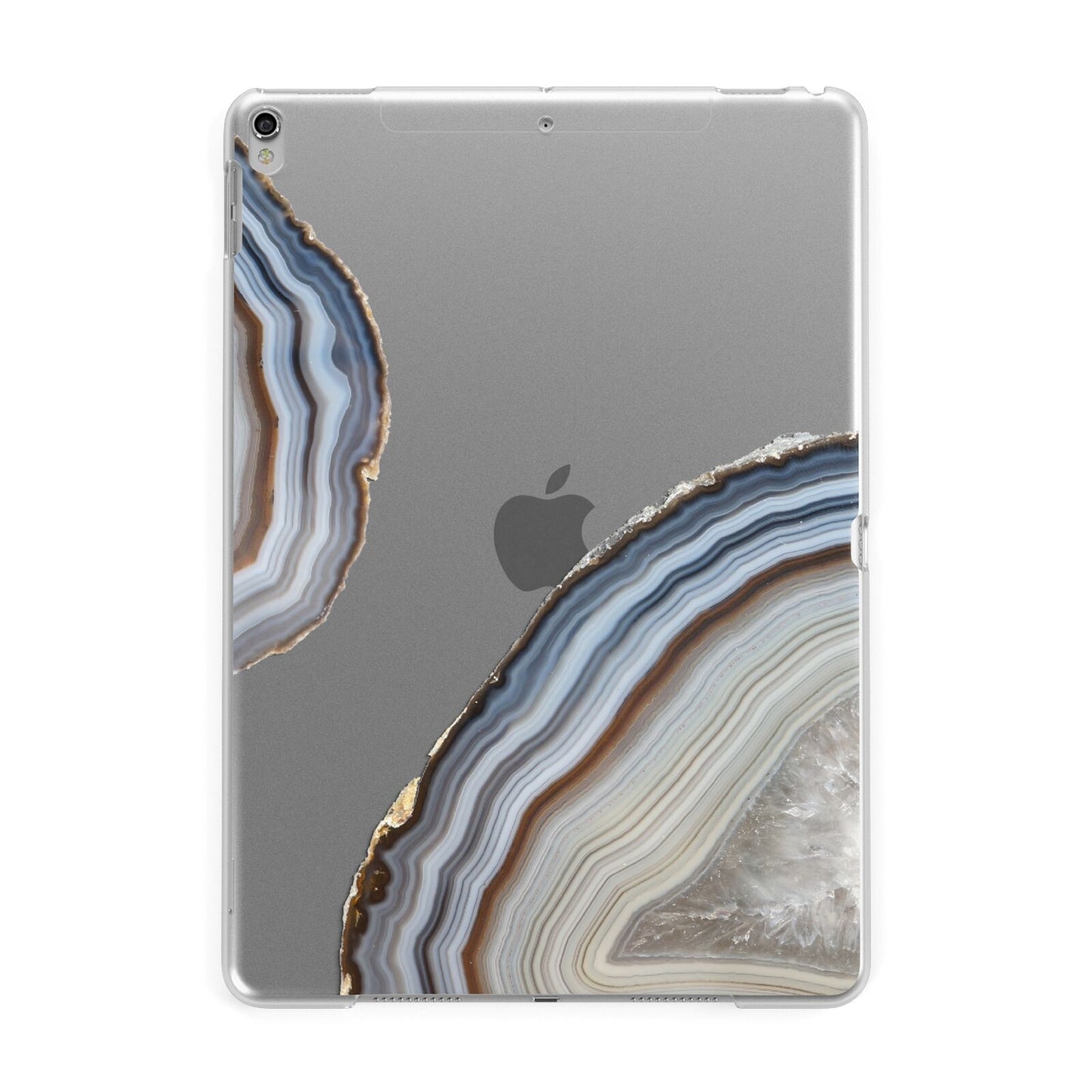 Agate Blue Grey Apple iPad Silver Case