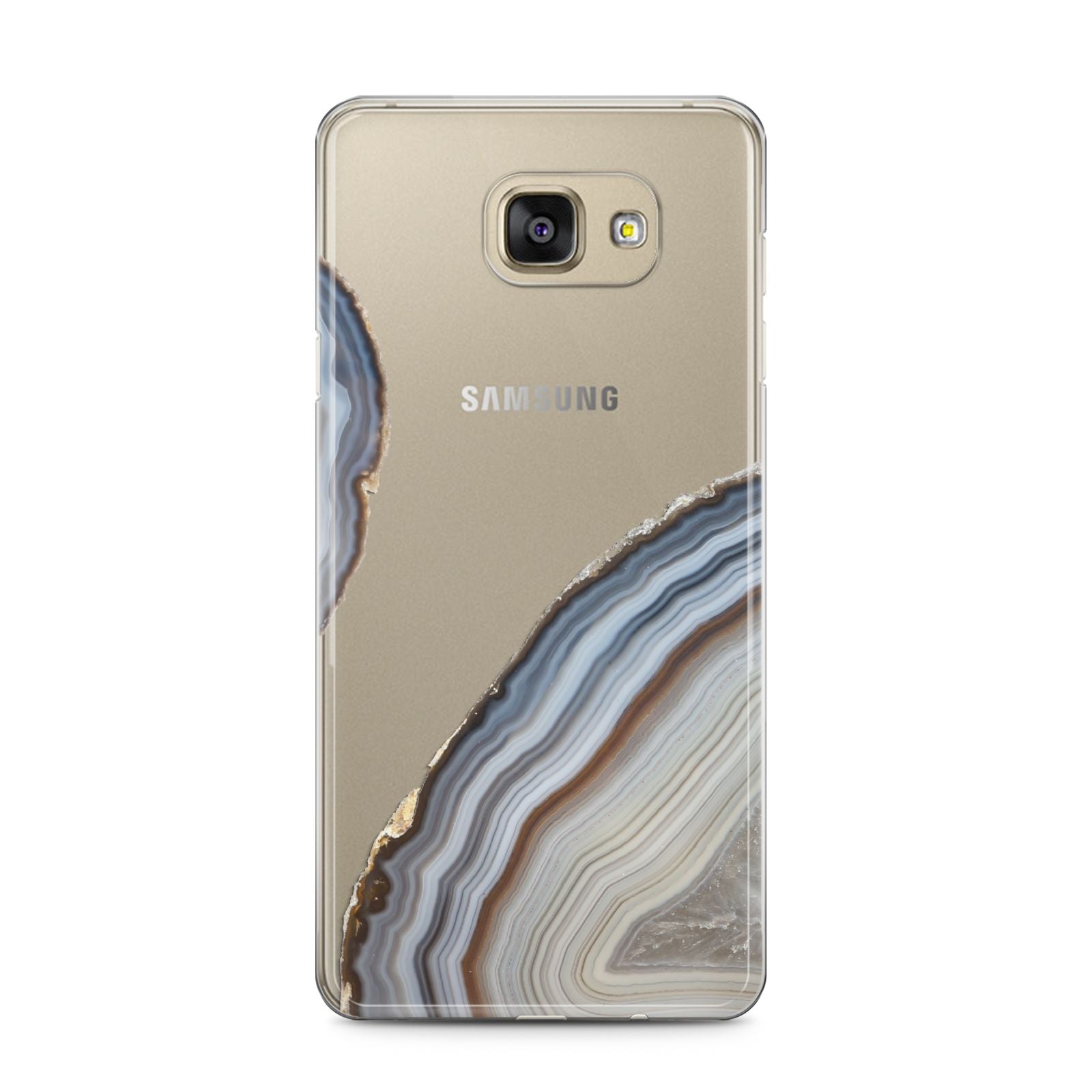 Agate Blue Grey Samsung Galaxy A5 2016 Case on gold phone
