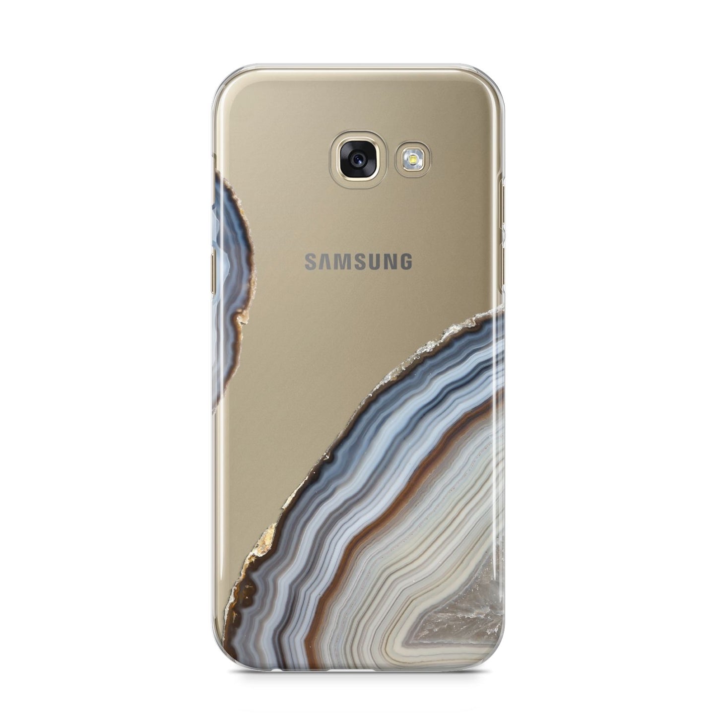 Agate Blue Grey Samsung Galaxy A5 2017 Case on gold phone