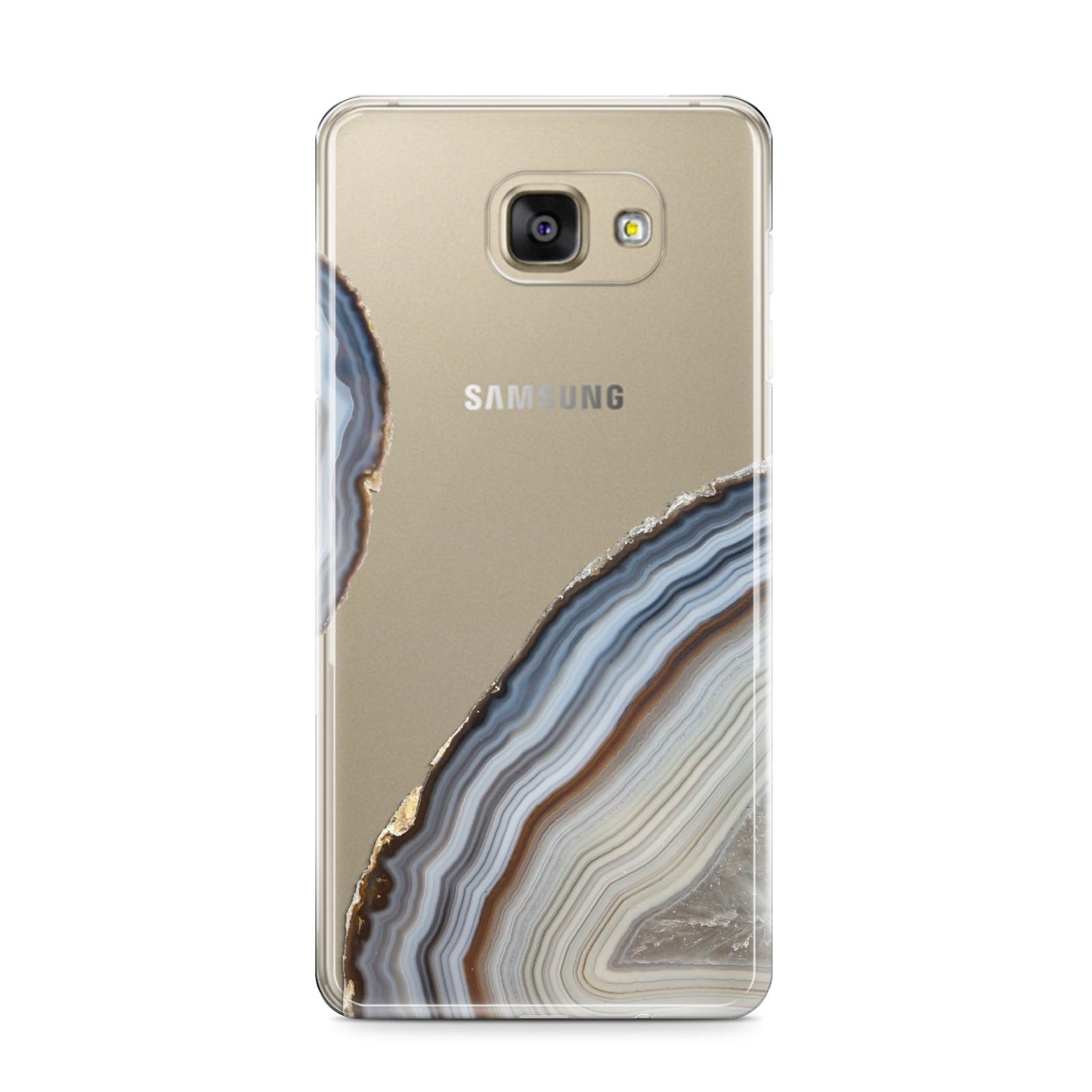 Agate Blue Grey Samsung Galaxy A9 2016 Case on gold phone