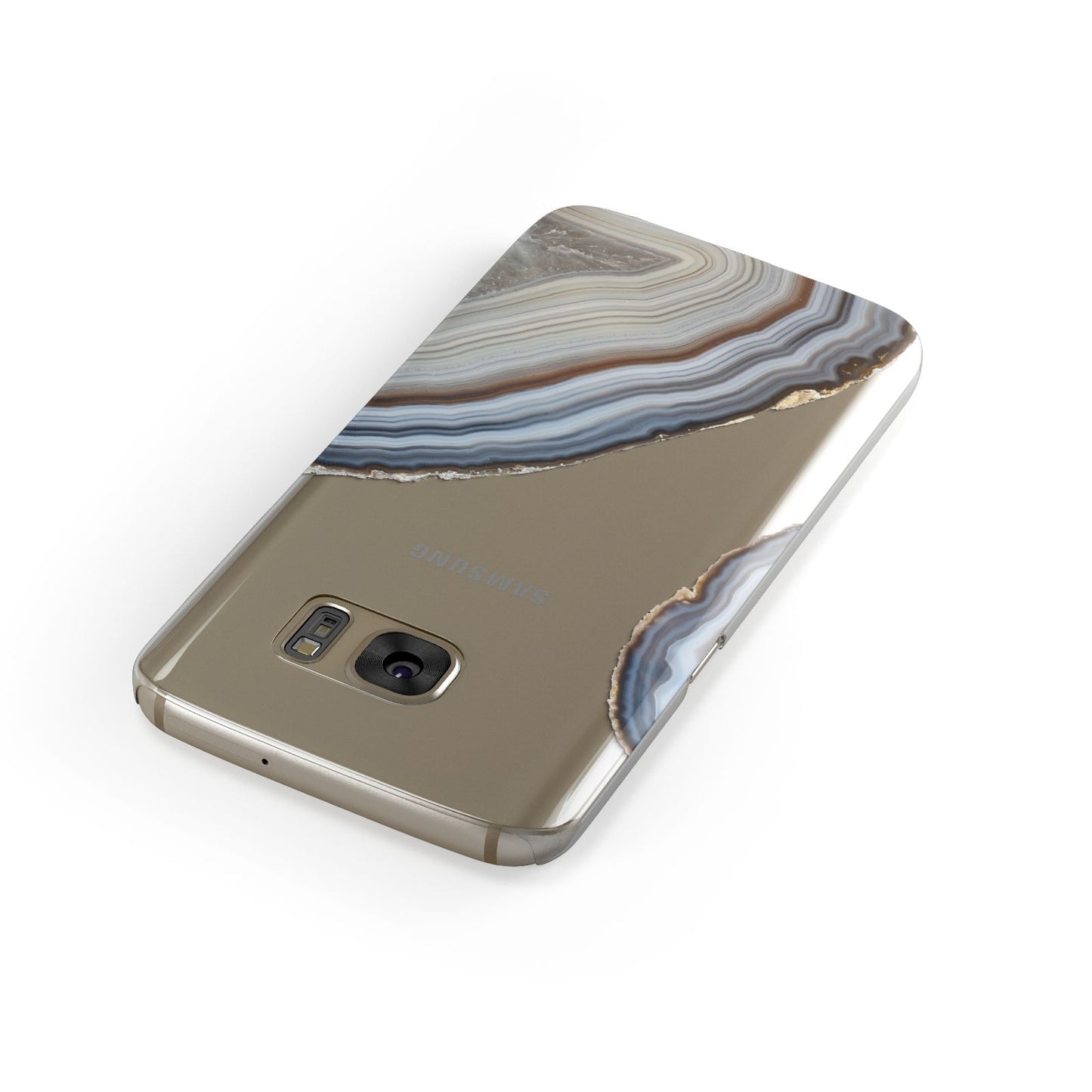 Agate Blue Grey Samsung Galaxy Case Front Close Up