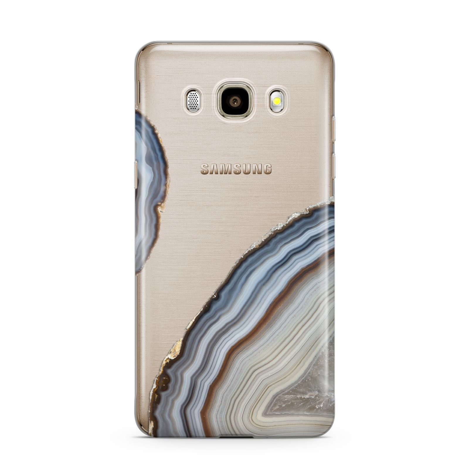 Agate Blue Grey Samsung Galaxy J7 2016 Case on gold phone