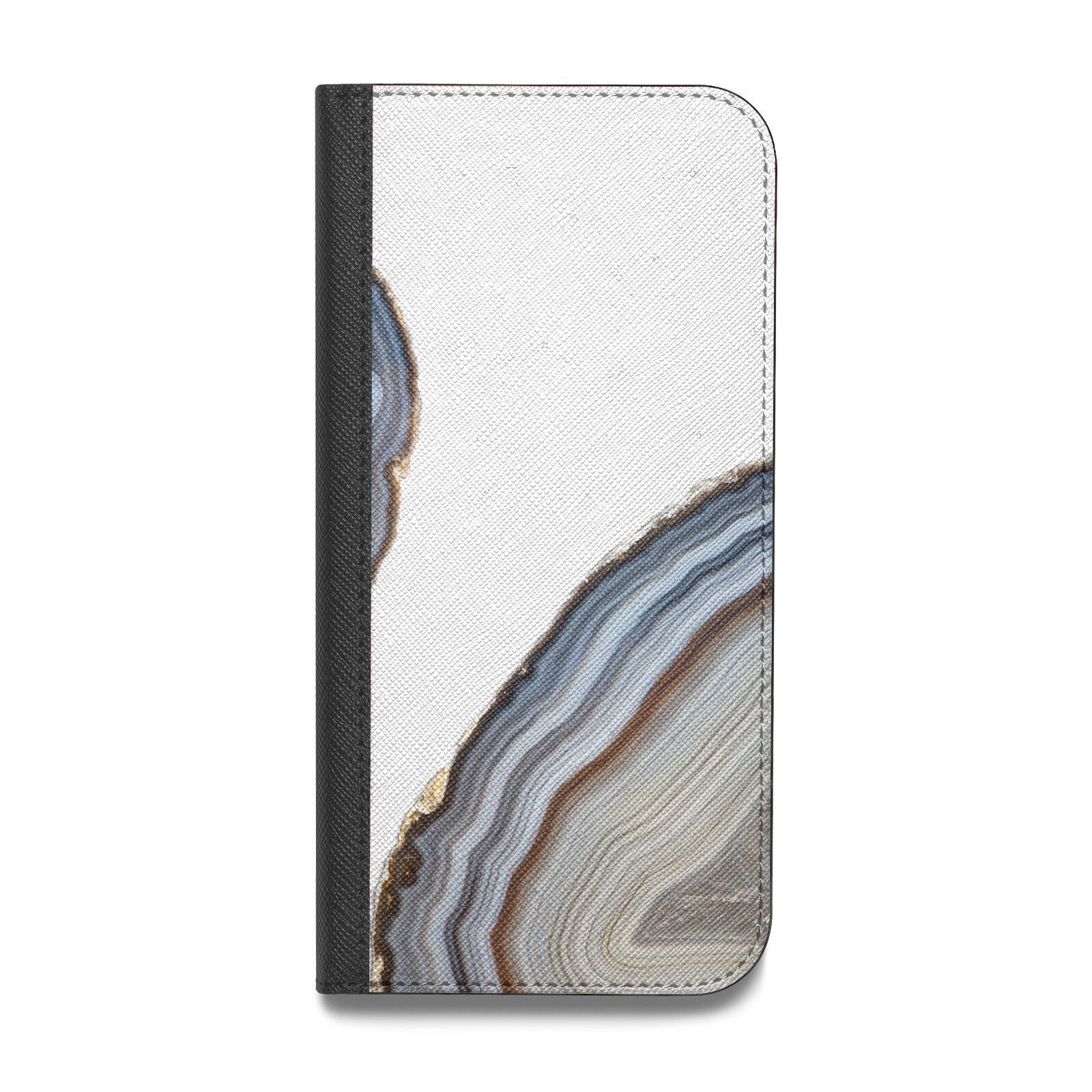 Agate Blue Grey Vegan Leather Flip Samsung Case