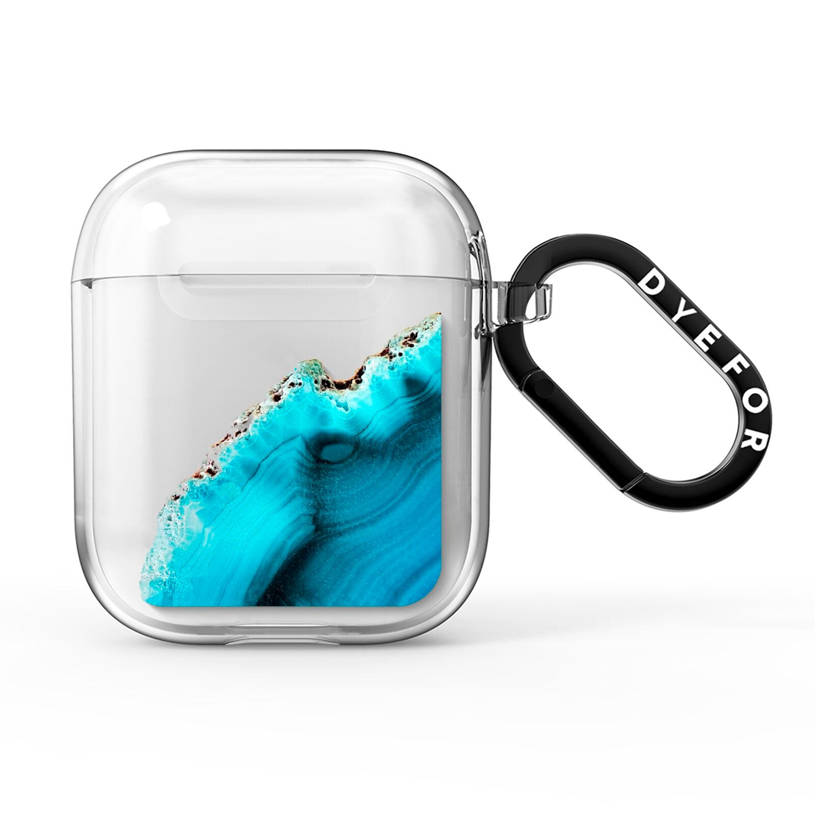 Agate Blue Turquoise AirPods Clear Case