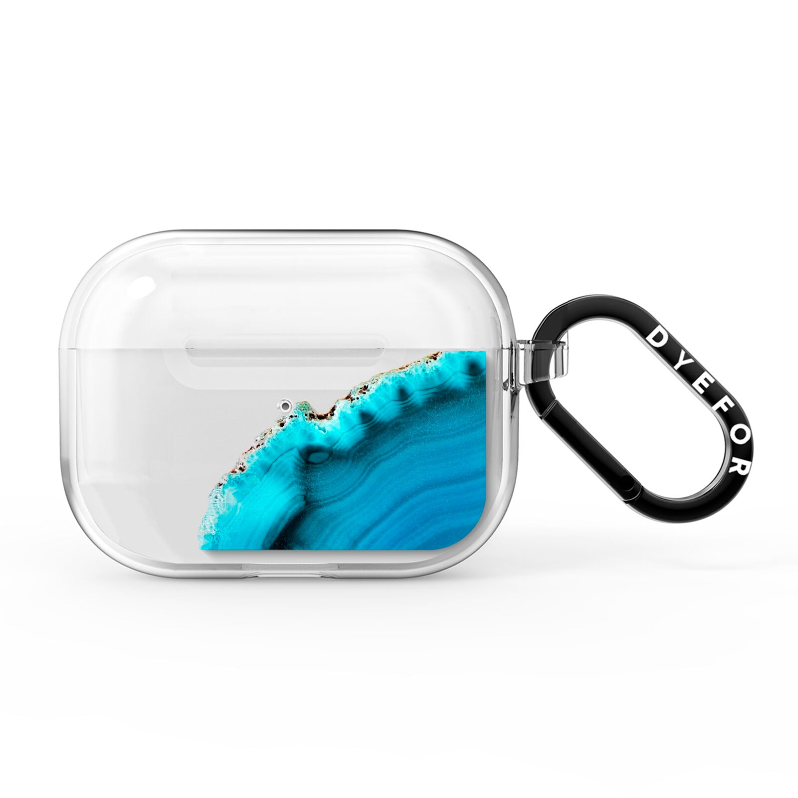 Agate Blue Turquoise AirPods Pro Clear Case