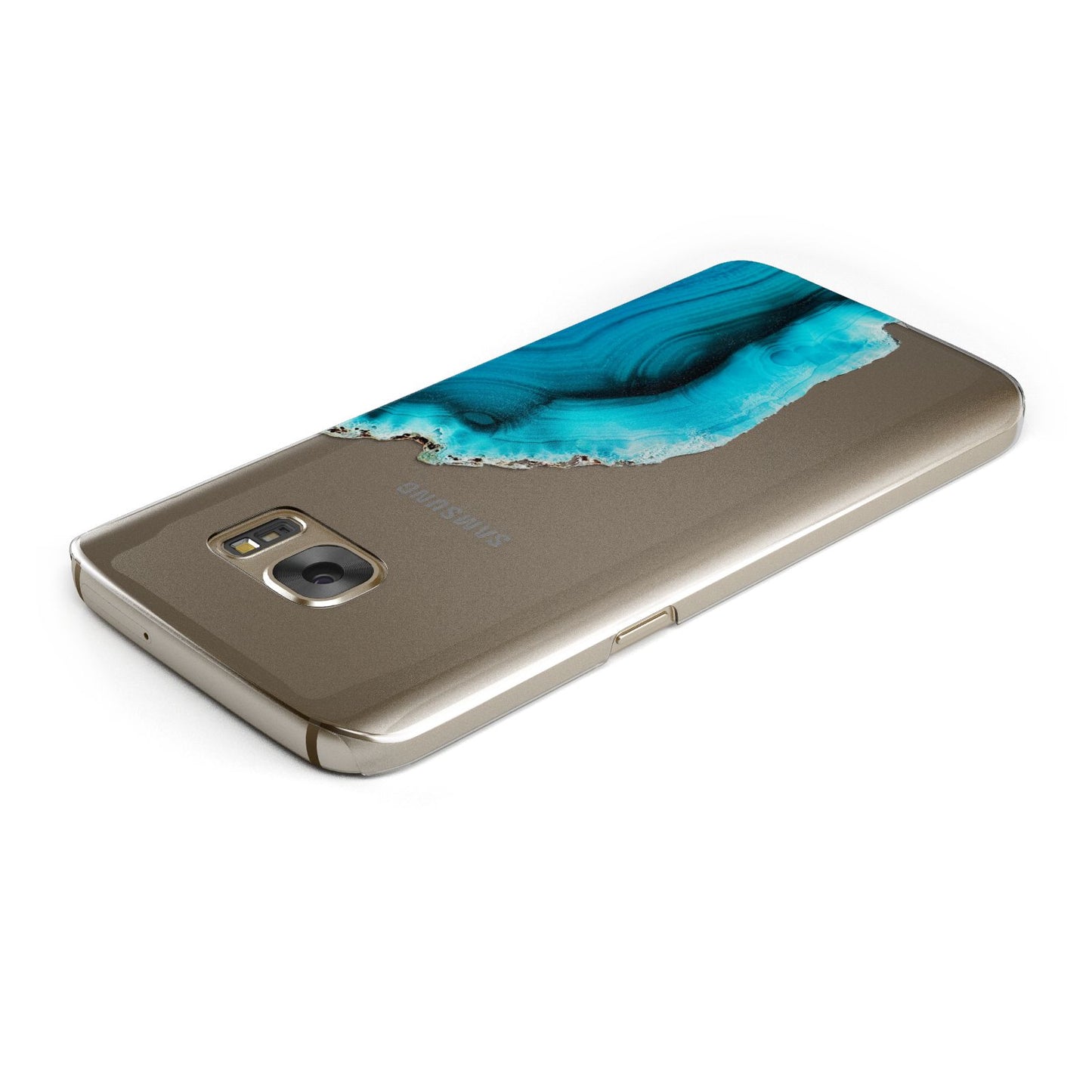 Agate Blue Turquoise Samsung Galaxy Case Top Cutout