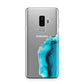 Agate Blue Turquoise Samsung Galaxy S9 Plus Case on Silver phone