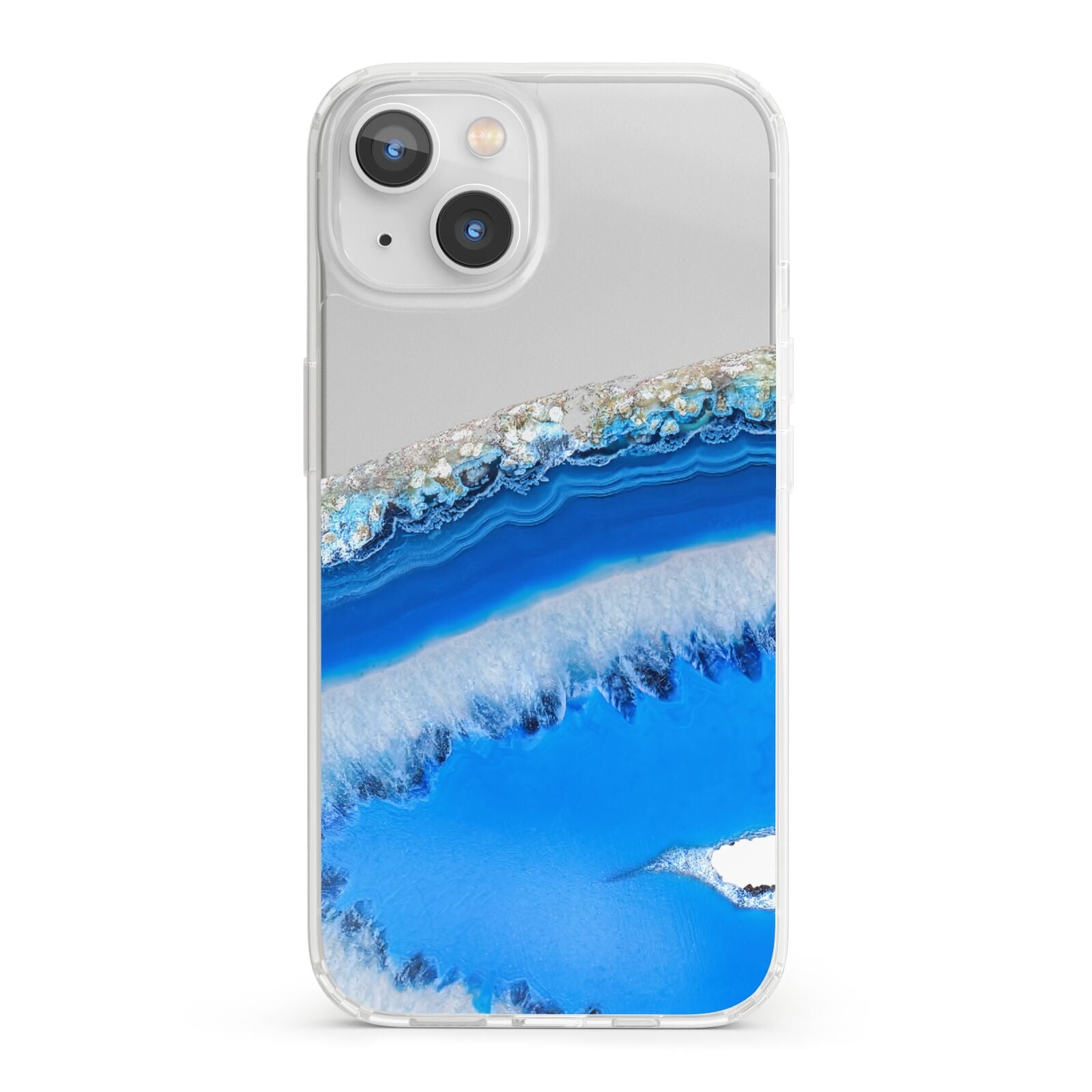 Agate Blue iPhone 13 Clear Bumper Case