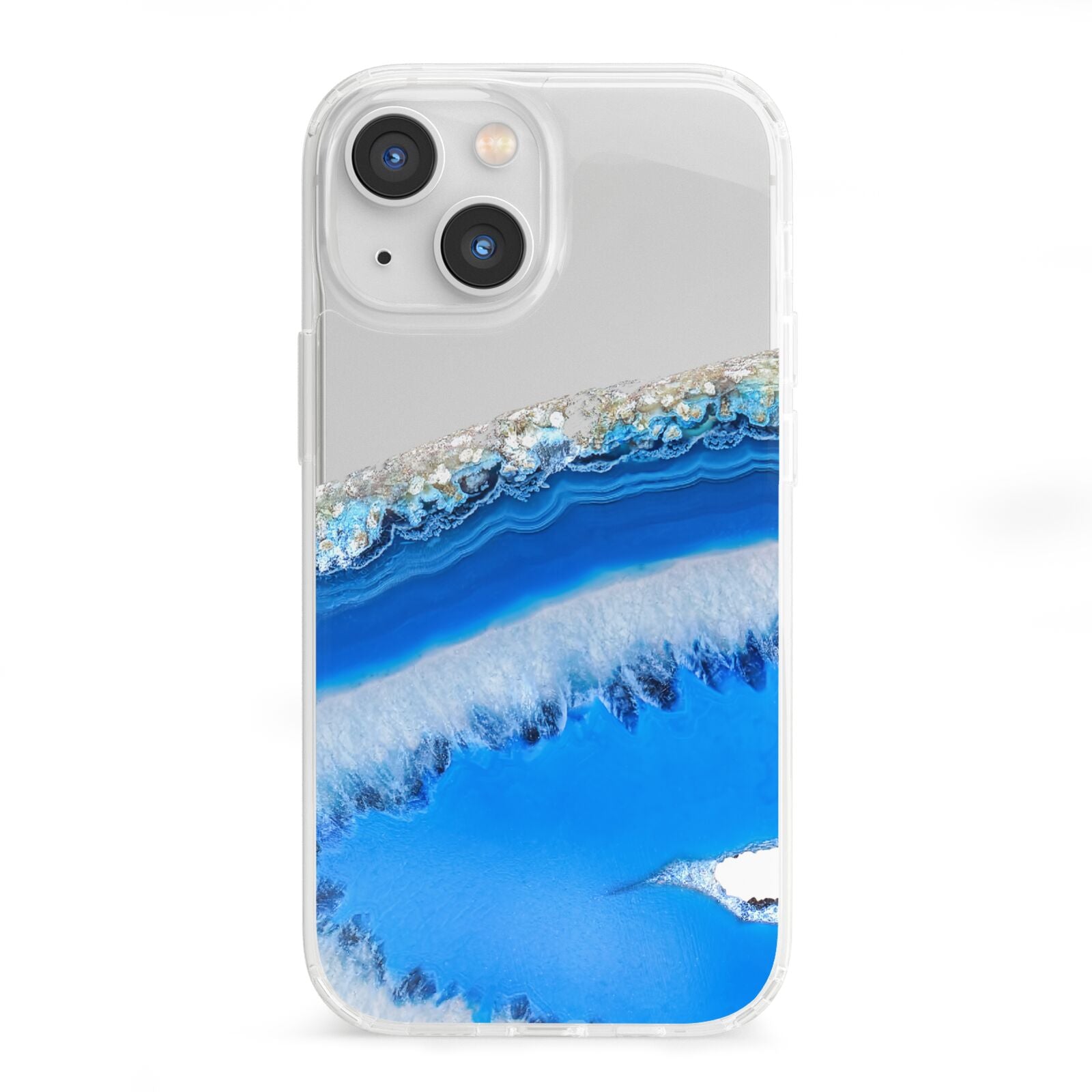 Agate Blue iPhone 13 Mini Clear Bumper Case