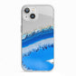 Agate Blue iPhone 13 TPU Impact Case with White Edges