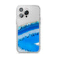 Agate Blue iPhone 14 Pro Max Clear Tough Case Silver