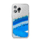 Agate Blue iPhone 14 Pro Max Glitter Tough Case Silver