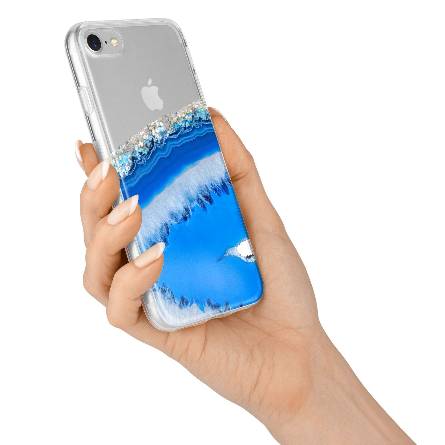 Agate Blue iPhone 7 Bumper Case on Silver iPhone Alternative Image
