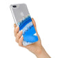 Agate Blue iPhone 7 Plus Bumper Case on Silver iPhone Alternative Image