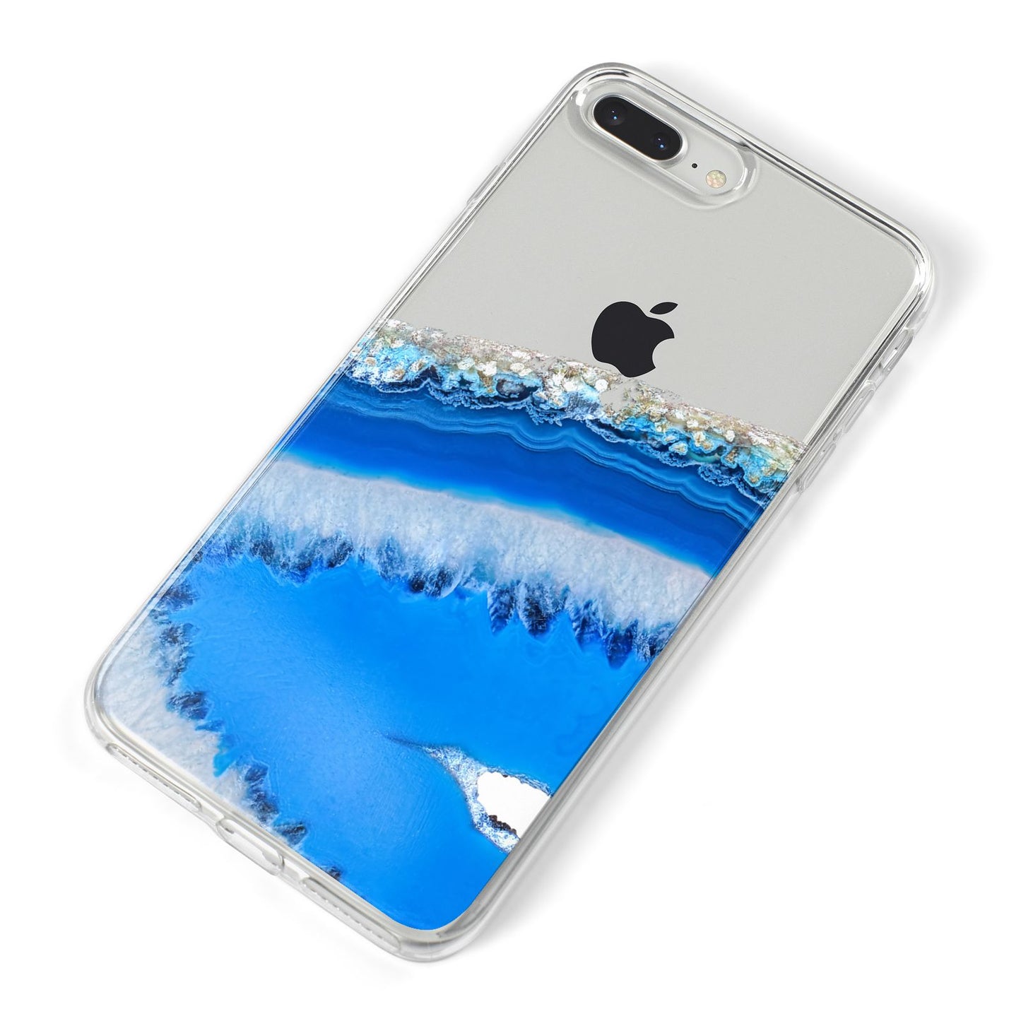 Agate Blue iPhone 8 Plus Bumper Case on Silver iPhone Alternative Image