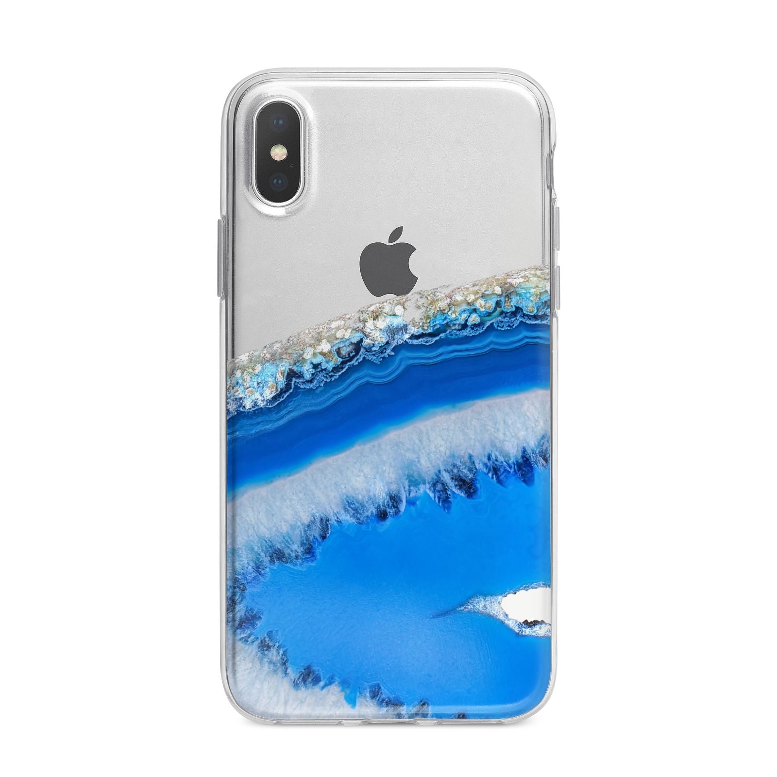 Agate Blue iPhone X Bumper Case on Silver iPhone Alternative Image 1